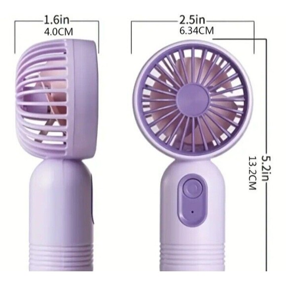 Mini (Portable Fan)-(Rechargeable)-(USB)-(3 Speeds)-(Black)-(New)-$10.00 - Picture 2 of 6